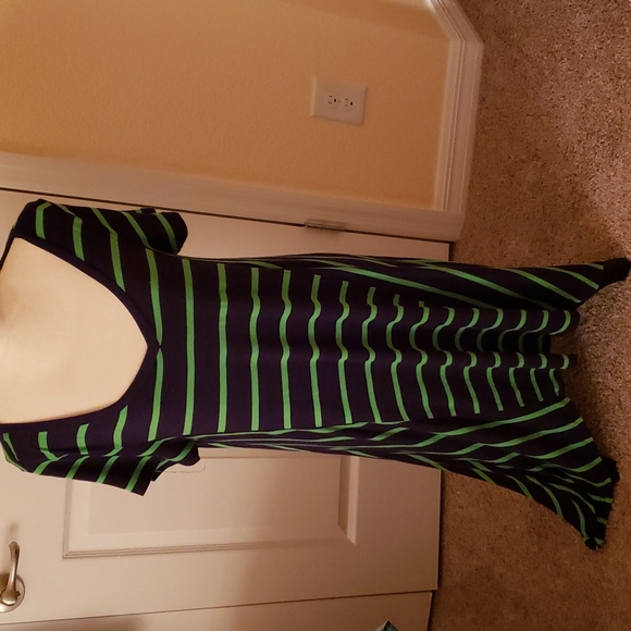 New Directions Petite Dresses & Skirts - New Directions Navy & Green Dress
